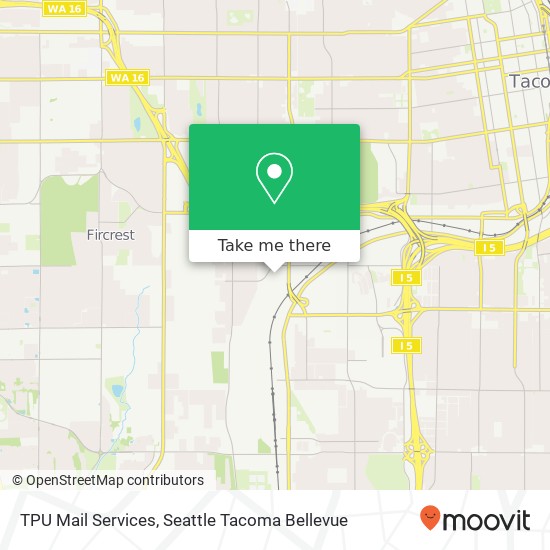 Mapa de TPU Mail Services