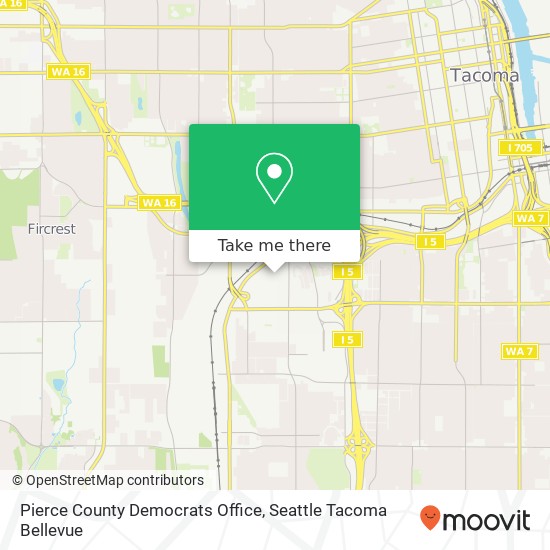 Pierce County Democrats Office map