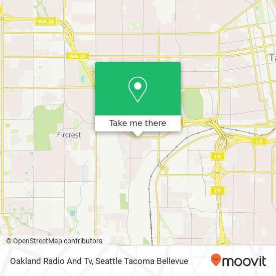 Oakland Radio And Tv map