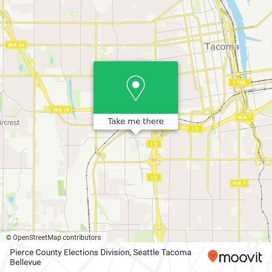 Mapa de Pierce County Elections Division