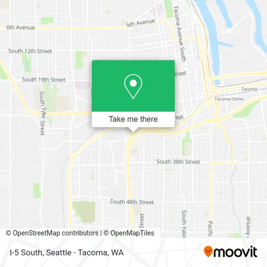 I-5 South map