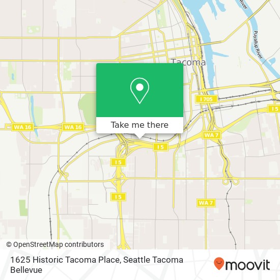 Mapa de 1625 Historic Tacoma Place