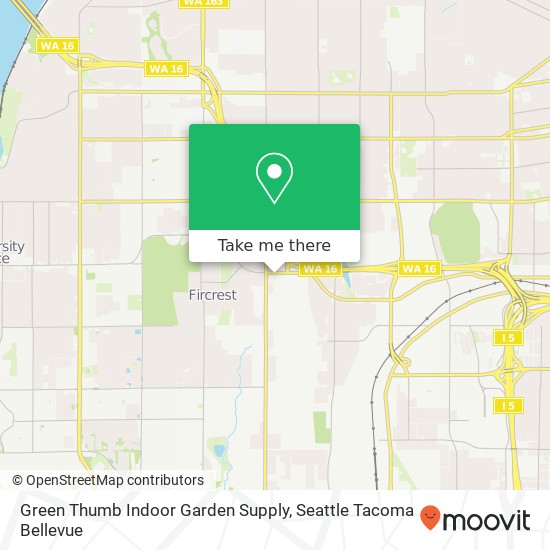 Mapa de Green Thumb Indoor Garden Supply