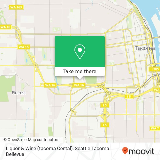 Mapa de Liquor & Wine (tacoma Cental)