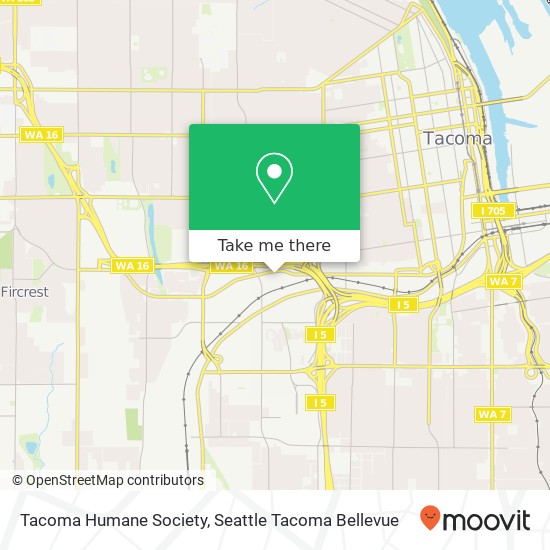 Tacoma Humane Society map