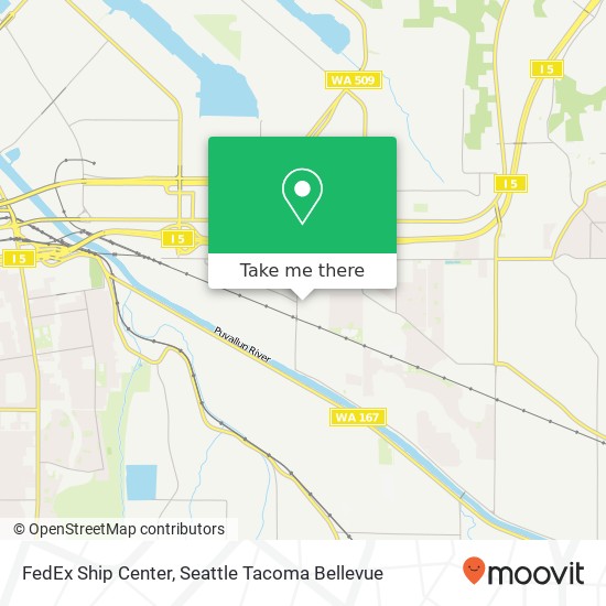 FedEx Ship Center map