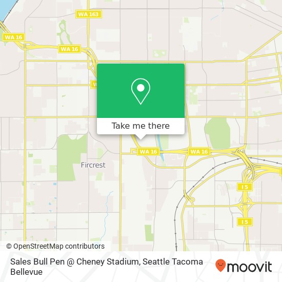 Mapa de Sales Bull Pen @ Cheney Stadium