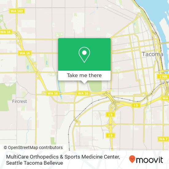 MultiCare Orthopedics & Sports Medicine Center map