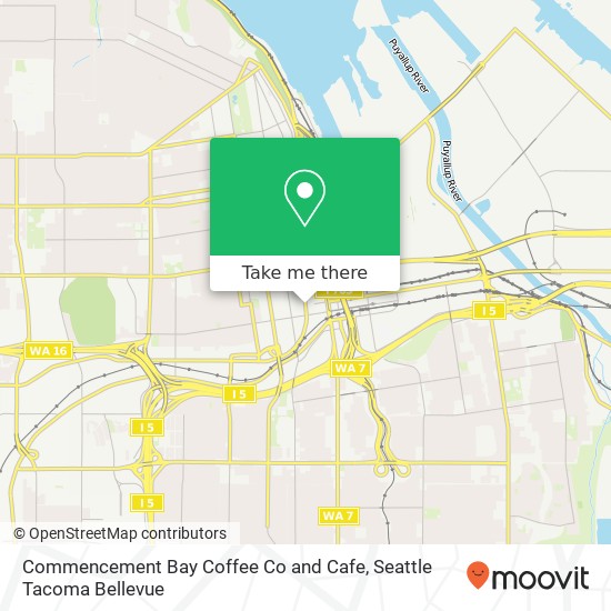 Mapa de Commencement Bay Coffee Co and Cafe