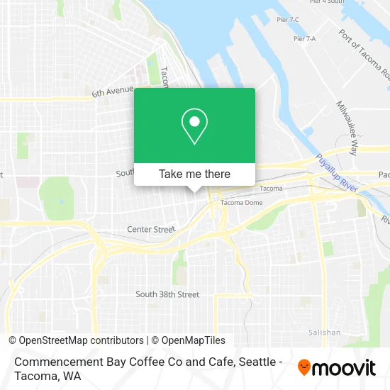 Mapa de Commencement Bay Coffee Co and Cafe