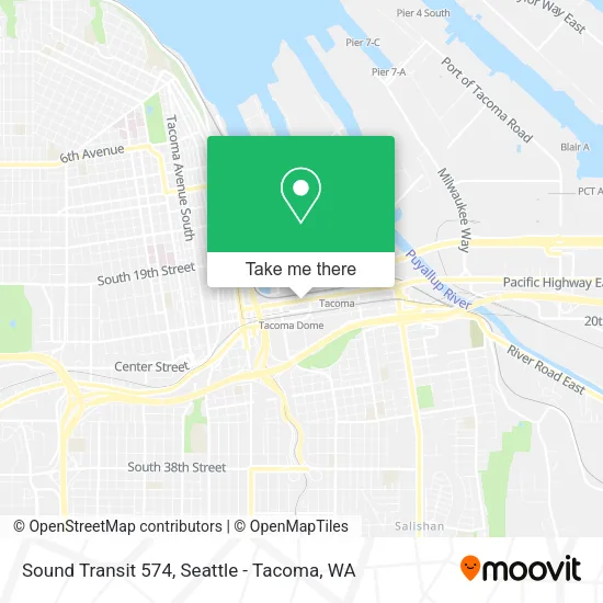 Mapa de Sound Transit 574