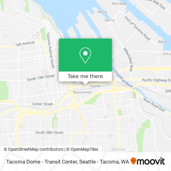 Tacoma Dome - Transit Center map