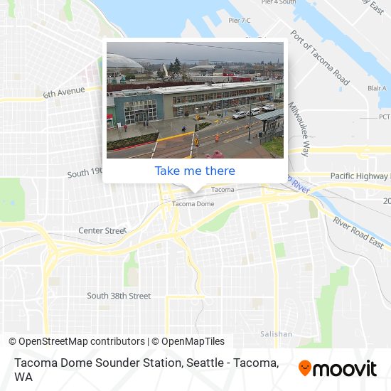 Tacoma Dome Sounder Station map