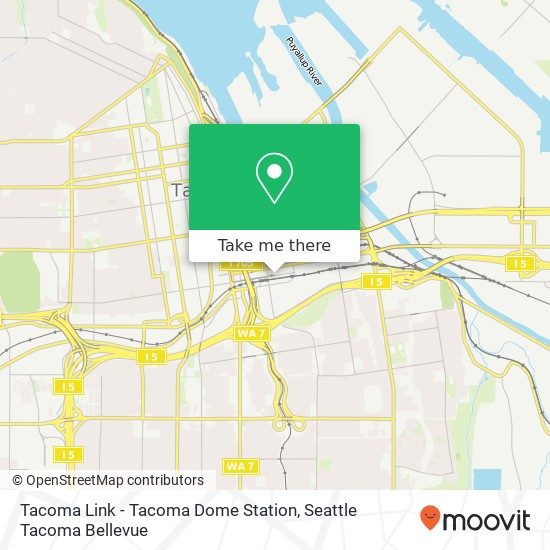 Mapa de Tacoma Link - Tacoma Dome Station