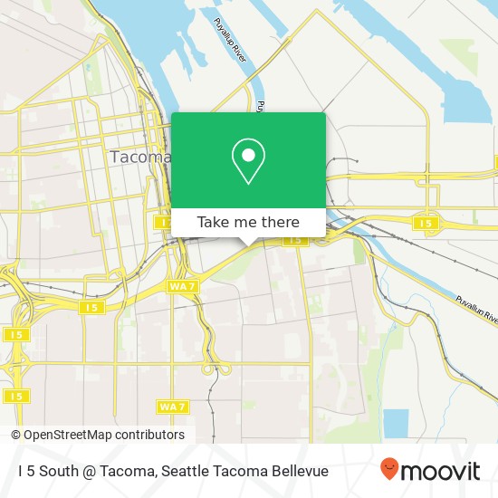 Mapa de I 5 South @ Tacoma