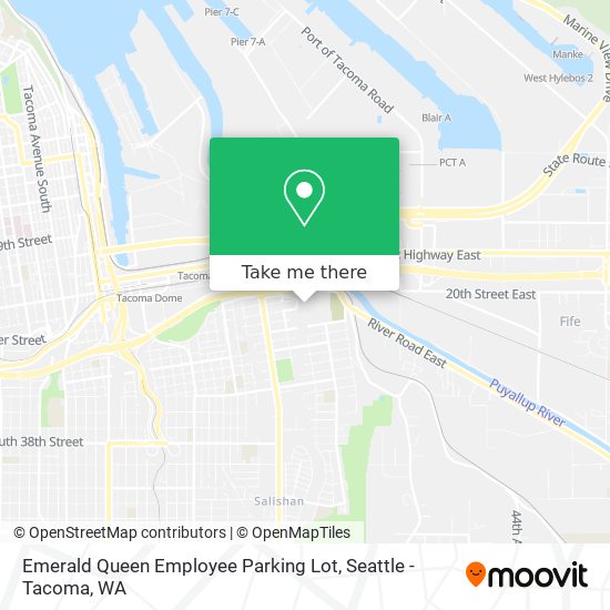 Emerald Queen Employee Parking Lot map