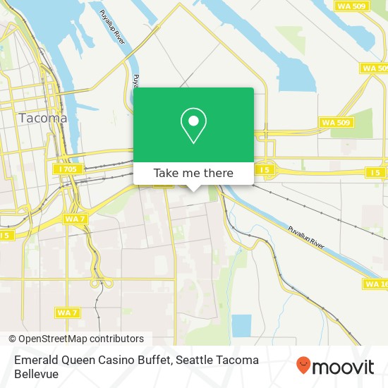 Mapa de Emerald Queen Casino Buffet