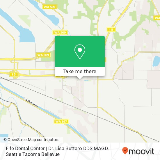 Mapa de Fife Dental Center | Dr. Lisa Buttaro DDS MAGD