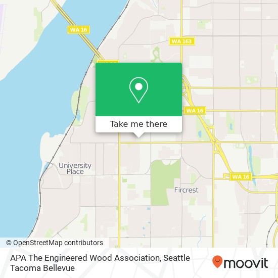 APA The Engineered Wood Association map