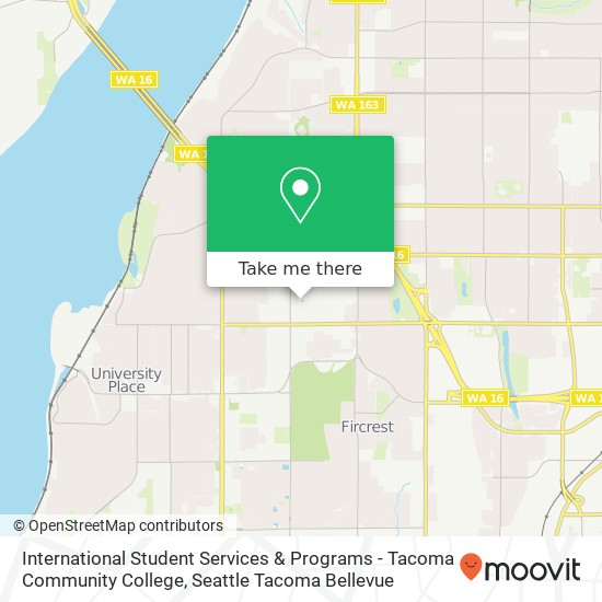 Mapa de International Student Services & Programs - Tacoma Community College