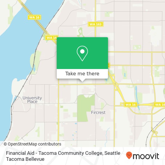 Financial Aid - Tacoma Community College map