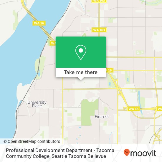 Mapa de Professional Development Department - Tacoma Community College
