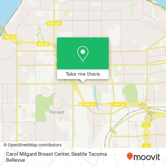 Carol Milgard Breast Center map