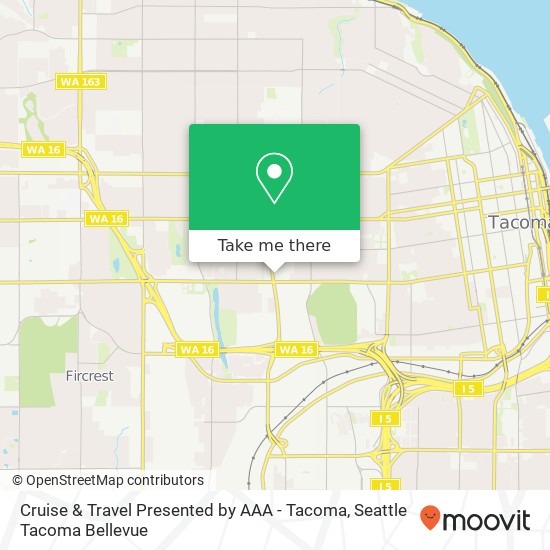 Cruise & Travel Presented by AAA - Tacoma map