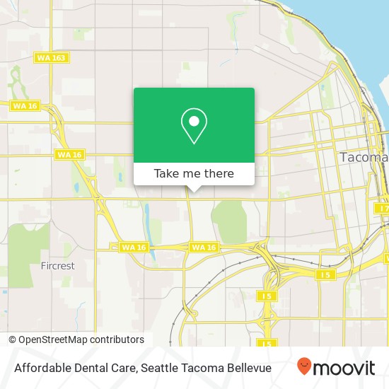 Affordable Dental Care map