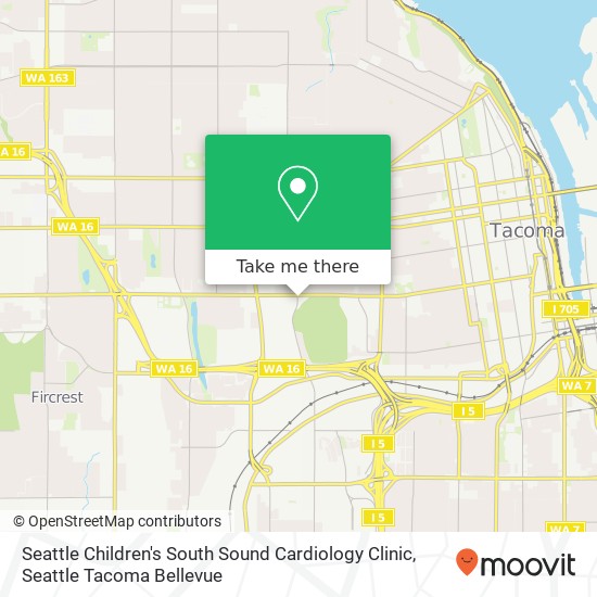 Seattle Children's South Sound Cardiology Clinic map