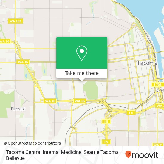 Tacoma Central Internal Medicine map