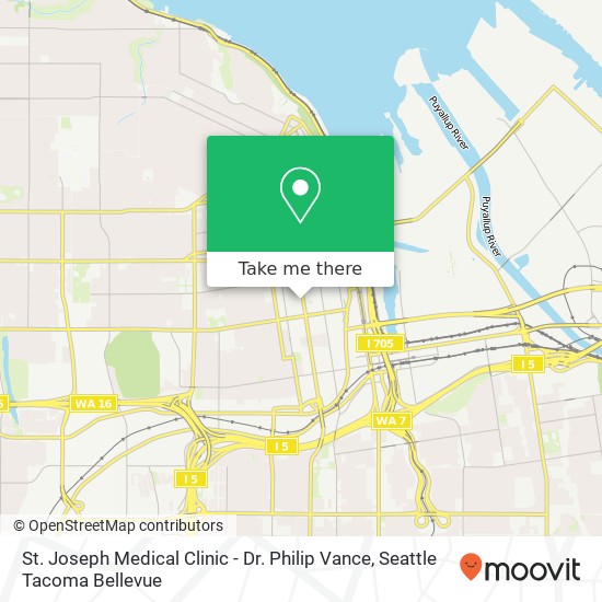 Mapa de St. Joseph Medical Clinic - Dr. Philip Vance