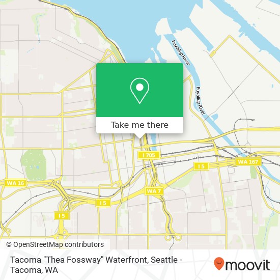 Tacoma "Thea Fossway" Waterfront map