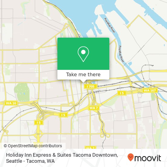 Holiday Inn Express & Suites Tacoma Downtown map