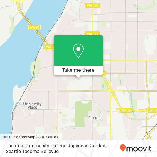 Mapa de Tacoma Community College Japanese Garden