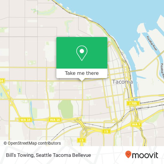 Bill's Towing map