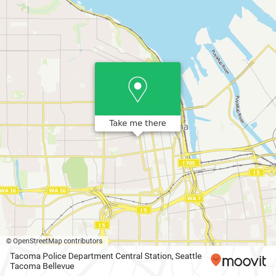 Tacoma Police Department Central Station map