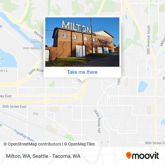 Milton, WA map