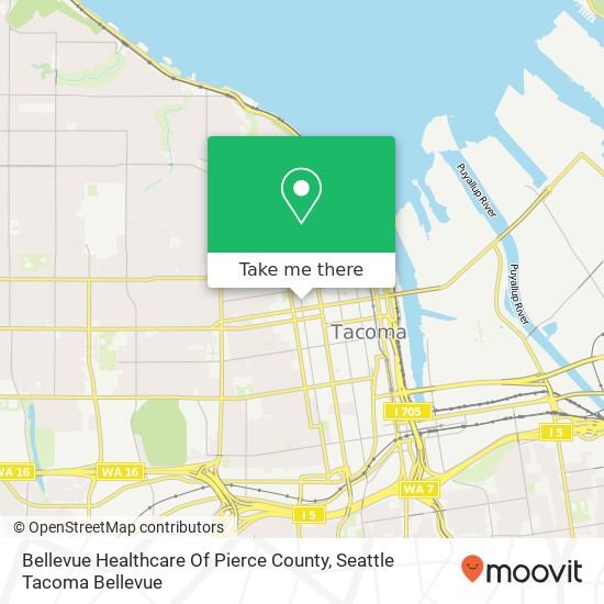 Mapa de Bellevue Healthcare Of Pierce County