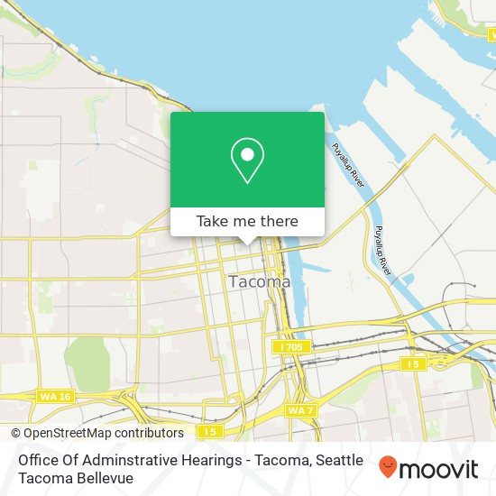 Mapa de Office Of Adminstrative Hearings - Tacoma