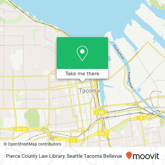 Mapa de Pierce County Law Library