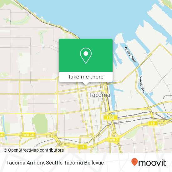 Tacoma Armory map