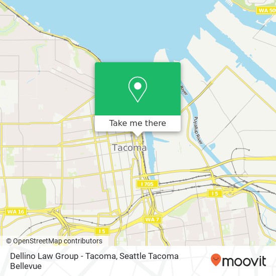 Dellino Law Group - Tacoma map