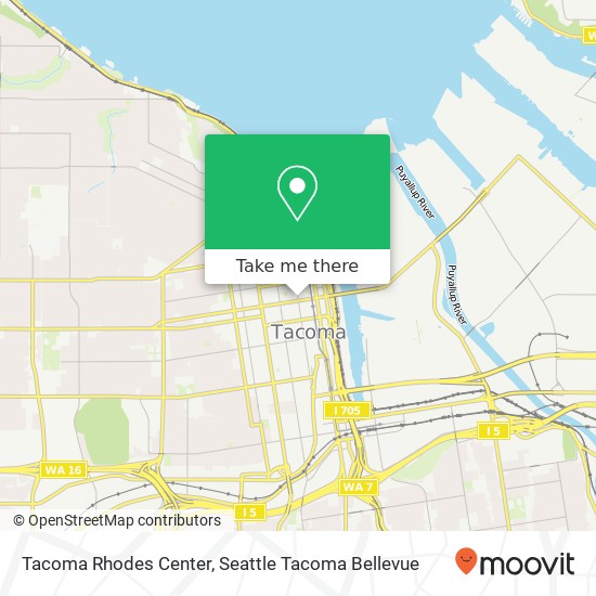 Tacoma Rhodes Center map