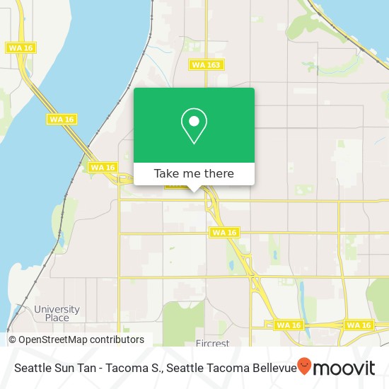 Seattle Sun Tan - Tacoma S. map