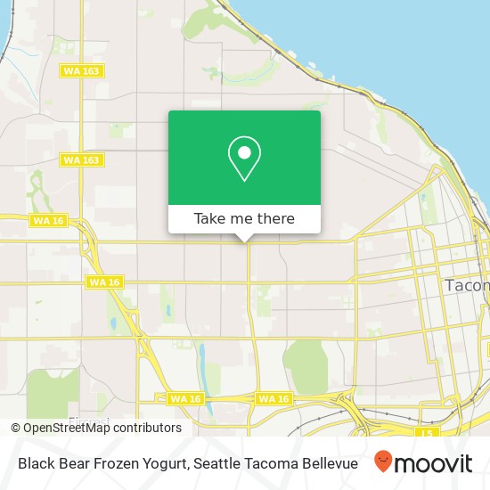 Black Bear Frozen Yogurt map