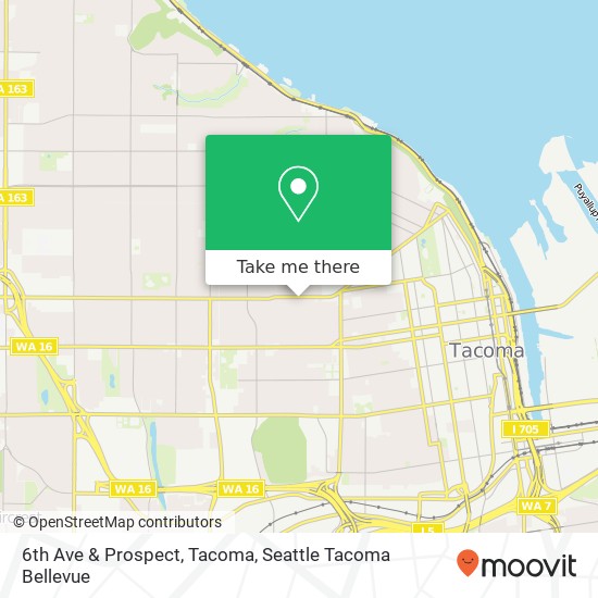 6th Ave & Prospect, Tacoma map