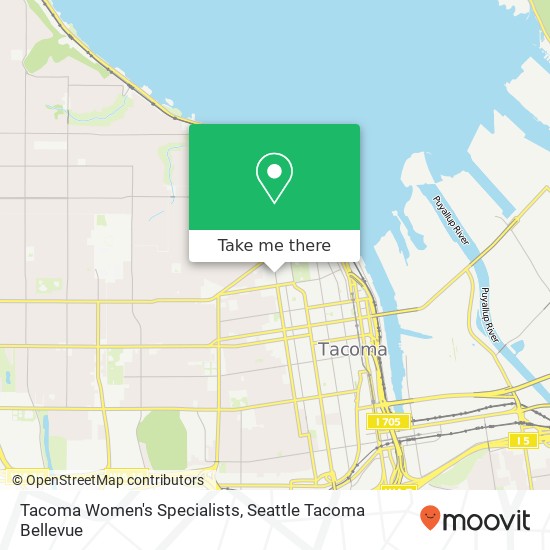 Tacoma Women's Specialists map