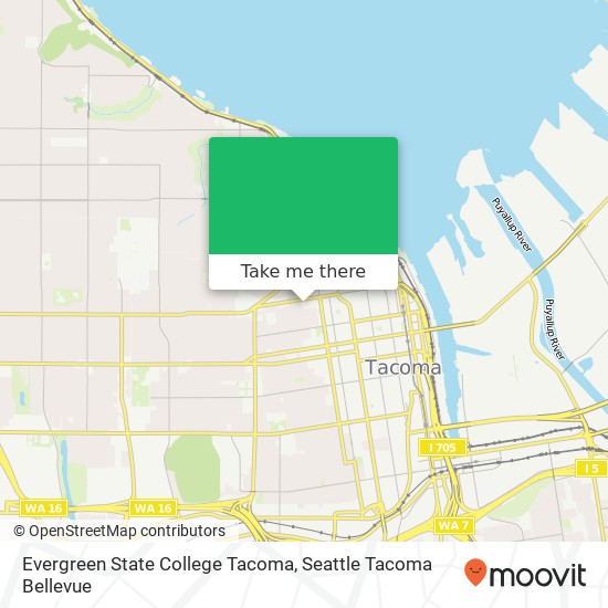 Evergreen State College Tacoma map