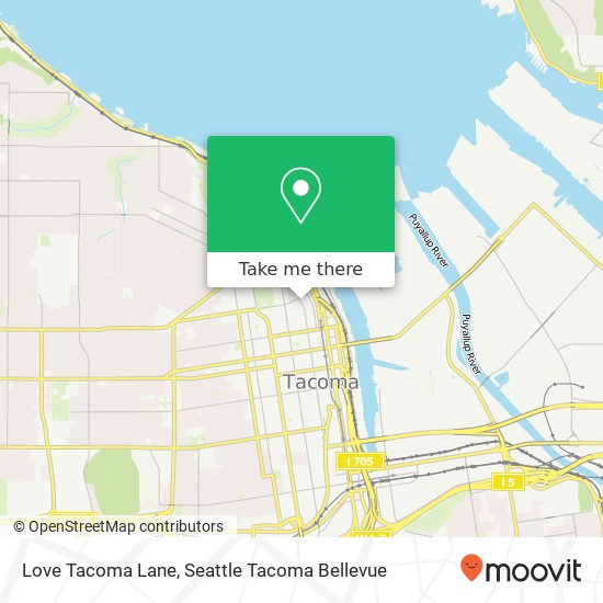Love Tacoma Lane map